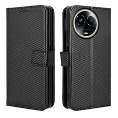 Leather Case Stands Flip Cover Holder BY1 for Realme V50 5G Black