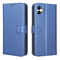 Leather Case Stands Flip Cover Holder BY1 for Samsung Galaxy A04E Blue