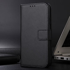 Leather Case Stands Flip Cover Holder BY1 for Samsung Galaxy F02S SM-E025F Black