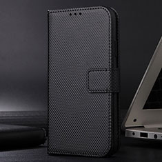 Leather Case Stands Flip Cover Holder BY1 for Samsung Galaxy F42 5G Black