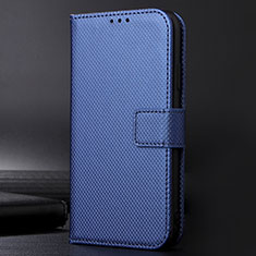Leather Case Stands Flip Cover Holder BY1 for Sharp Aquos Zero6 Blue