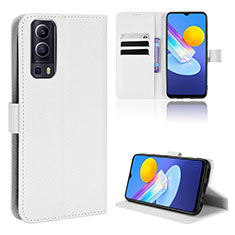 Leather Case Stands Flip Cover Holder BY1 for Vivo iQOO Z3 5G White