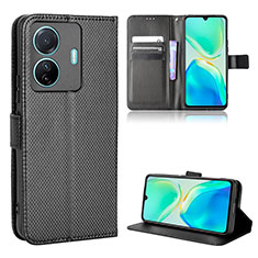 Leather Case Stands Flip Cover Holder BY1 for Vivo iQOO Z6 Pro 5G Black