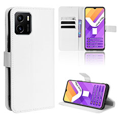 Leather Case Stands Flip Cover Holder BY1 for Vivo Y01A White