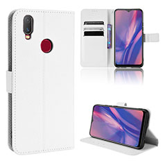 Leather Case Stands Flip Cover Holder BY1 for Vivo Y3s White