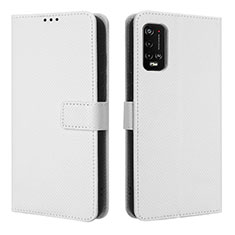 Leather Case Stands Flip Cover Holder BY1 for Wiko Power U10 White