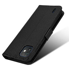 Leather Case Stands Flip Cover Holder BY1 for Wiko Y82 Black