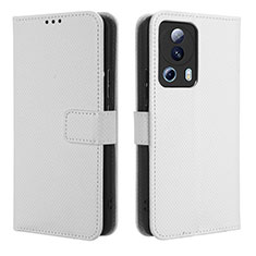 Leather Case Stands Flip Cover Holder BY1 for Xiaomi Mi 13 Lite 5G White