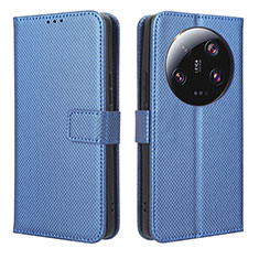 Leather Case Stands Flip Cover Holder BY1 for Xiaomi Mi 13 Ultra 5G Blue