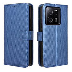 Leather Case Stands Flip Cover Holder BY1 for Xiaomi Mi 13T 5G Blue