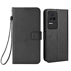 Leather Case Stands Flip Cover Holder BY1 for Xiaomi Poco F4 5G Black