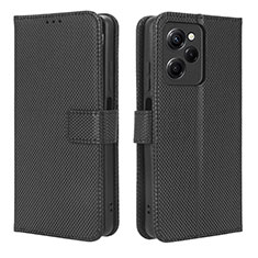 Leather Case Stands Flip Cover Holder BY1 for Xiaomi Poco X5 Pro 5G Black