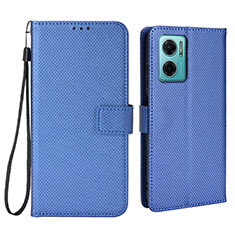 Leather Case Stands Flip Cover Holder BY1 for Xiaomi Redmi 10 5G Blue