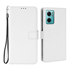 Leather Case Stands Flip Cover Holder BY1 for Xiaomi Redmi 10 5G White