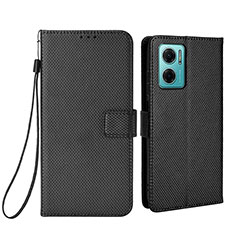 Leather Case Stands Flip Cover Holder BY1 for Xiaomi Redmi 11 Prime 5G Black