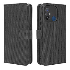 Leather Case Stands Flip Cover Holder BY1 for Xiaomi Redmi 11A 4G Black