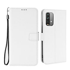Leather Case Stands Flip Cover Holder BY1 for Xiaomi Redmi 9T 4G White