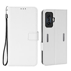 Leather Case Stands Flip Cover Holder BY1 for Xiaomi Redmi K50 Gaming 5G White