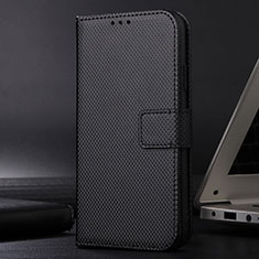 Leather Case Stands Flip Cover Holder BY1 for Xiaomi Redmi Note 10 JE 5G Black