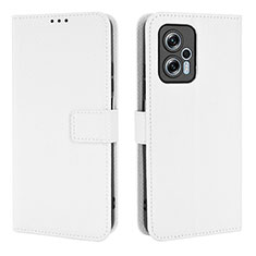 Leather Case Stands Flip Cover Holder BY1 for Xiaomi Redmi Note 11T Pro 5G White