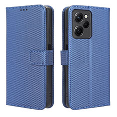 Leather Case Stands Flip Cover Holder BY1 for Xiaomi Redmi Note 12 Pro Speed 5G Blue