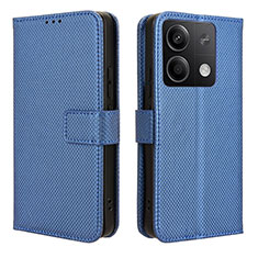 Leather Case Stands Flip Cover Holder BY1 for Xiaomi Redmi Note 13 5G Blue