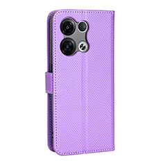 Leather Case Stands Flip Cover Holder BY1 for Xiaomi Redmi Note 13 5G Purple