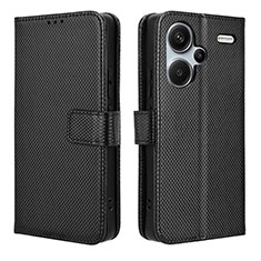 Leather Case Stands Flip Cover Holder BY1 for Xiaomi Redmi Note 13 Pro+ Plus 5G Black