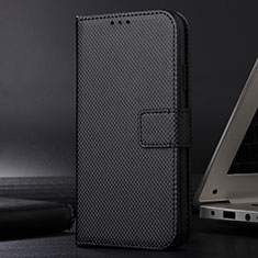 Leather Case Stands Flip Cover Holder BY1 for Xiaomi Redmi Note 9S Black