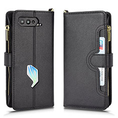 Leather Case Stands Flip Cover Holder BY2 for Asus ROG Phone 5 ZS673KS Black