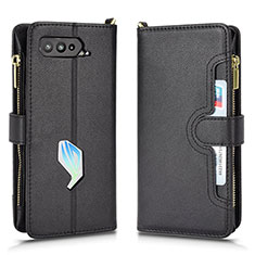 Leather Case Stands Flip Cover Holder BY2 for Asus ROG Phone 5s Black