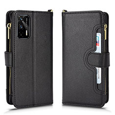 Leather Case Stands Flip Cover Holder BY2 for Realme GT Neo 2T 5G Black