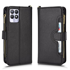 Leather Case Stands Flip Cover Holder BY2 for Realme Narzo 50 4G Black