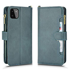 Leather Case Stands Flip Cover Holder BY2 for Samsung Galaxy A22 5G Green