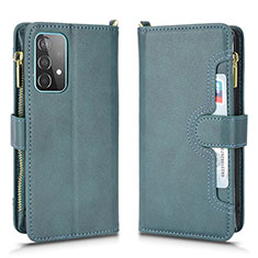 Leather Case Stands Flip Cover Holder BY2 for Samsung Galaxy A52s 5G Green