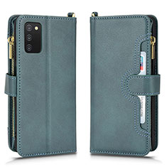 Leather Case Stands Flip Cover Holder BY2 for Samsung Galaxy M02s Green
