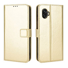 Leather Case Stands Flip Cover Holder BY2 for Samsung Galaxy XCover 6 Pro 5G Gold