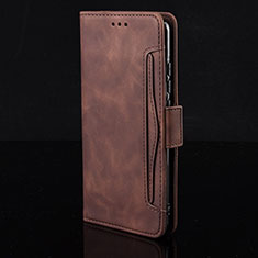 Leather Case Stands Flip Cover Holder BY2 for Xiaomi Black Shark 4 Pro 5G Brown