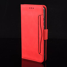 Leather Case Stands Flip Cover Holder BY2 for Xiaomi Poco C40 Red