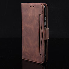 Leather Case Stands Flip Cover Holder BY2 for Xiaomi Poco F3 GT 5G Brown