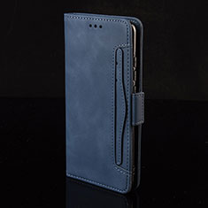 Leather Case Stands Flip Cover Holder BY2 for Xiaomi Redmi 11 Prime 5G Blue