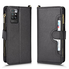 Leather Case Stands Flip Cover Holder BY2 for Xiaomi Redmi Note 11 4G (2021) Black