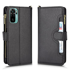 Leather Case Stands Flip Cover Holder BY2 for Xiaomi Redmi Note 11 SE India 4G Black