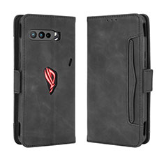 Leather Case Stands Flip Cover Holder BY3 for Asus ROG Phone 3 Black