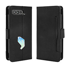 Leather Case Stands Flip Cover Holder BY3 for Asus ROG Phone 5 Pro Black