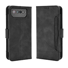 Leather Case Stands Flip Cover Holder BY3 for Asus ROG Phone 6 Pro Black