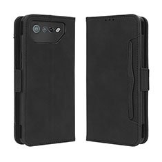 Leather Case Stands Flip Cover Holder BY3 for Asus ROG Phone 7 Black