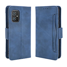 Leather Case Stands Flip Cover Holder BY3 for Asus ZenFone 8 Mini Blue