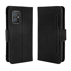 Leather Case Stands Flip Cover Holder BY3 for Asus Zenfone 8 ZS590KS Black