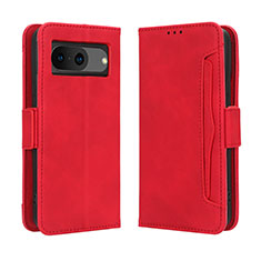 Leather Case Stands Flip Cover Holder BY3 for Google Pixel 8 5G Red